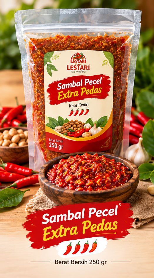 Sambal Pecel Ny Lestari Varian Extra Pedas 250 gram