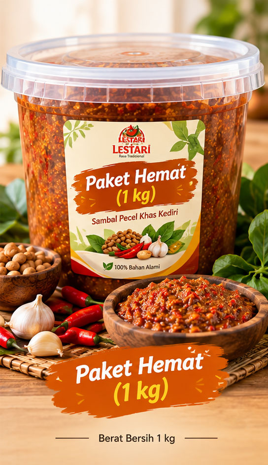 Sambal Pecel Ny Lestari Paket Hemat Kemasan 1 kg